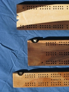 Maple and Walnut cribbage board