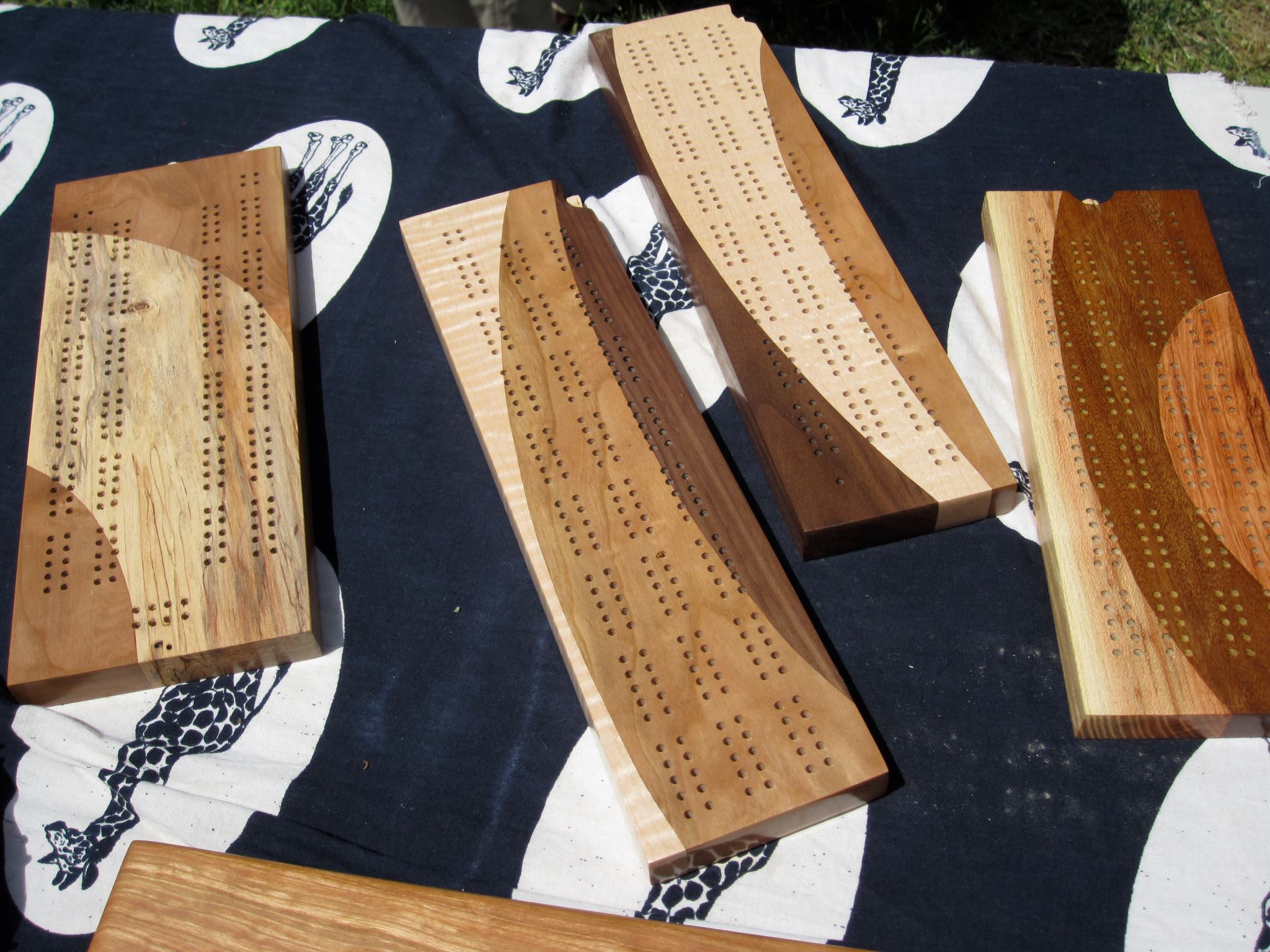 Cribbage Board; Cherry, Maple and Walnut
