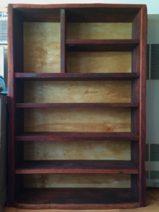 redwood birch bookshelf